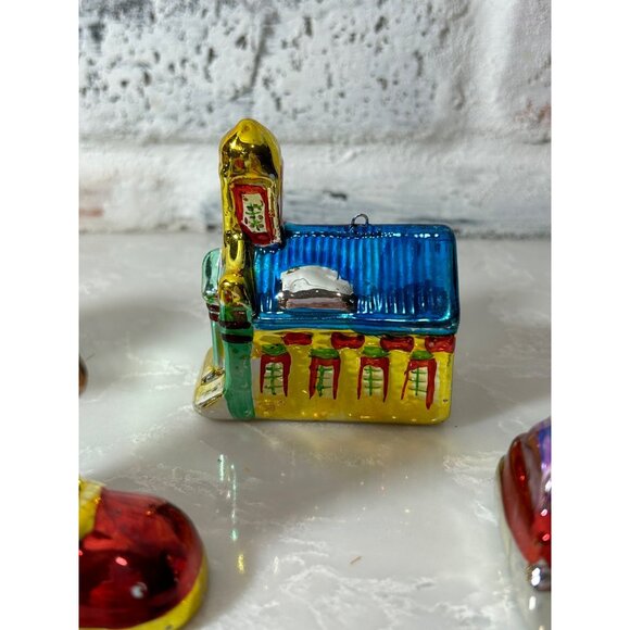 Rare! USSR Russian Vintage Christmas Ornament Lot Ceramic? Heavy Chrome Finish - Picture 3 of 14